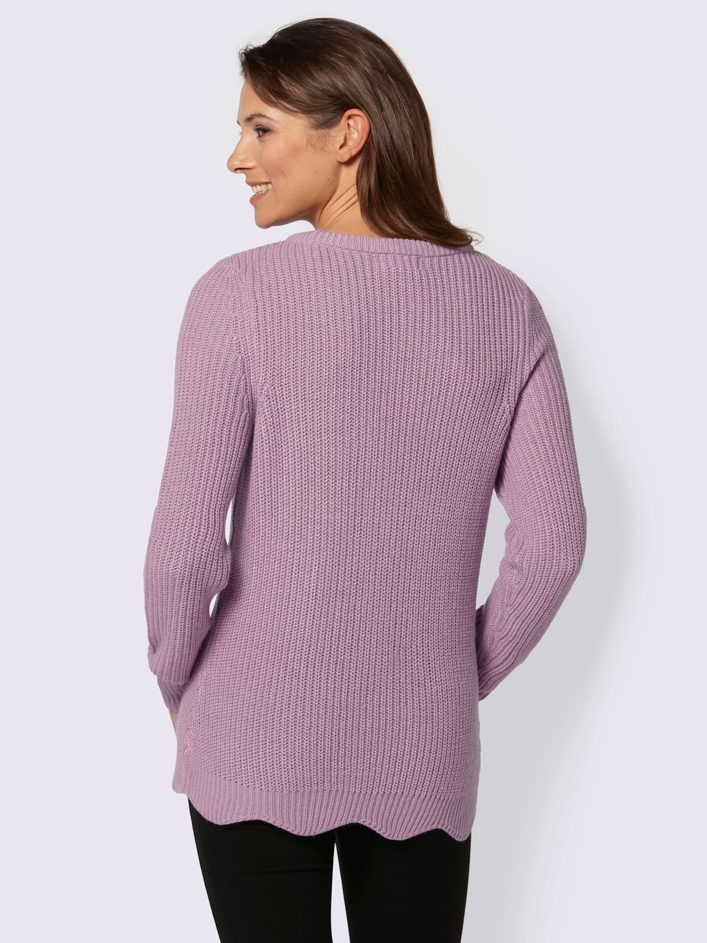 Pull femme effet côtelé
