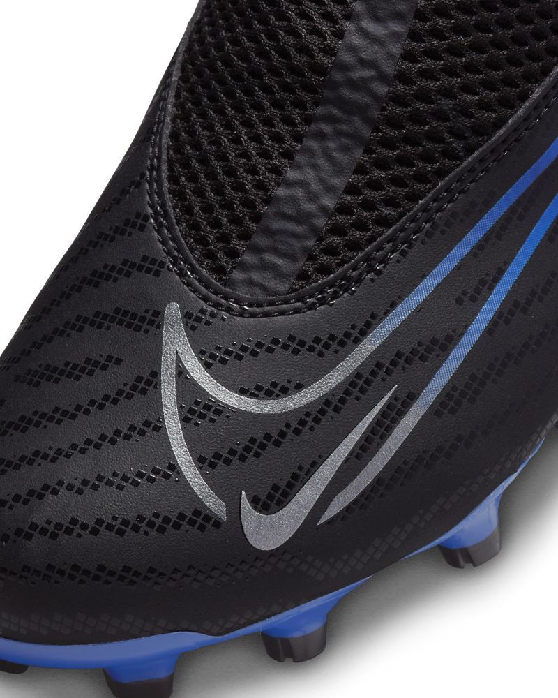 Chaussures de football Nike Phantom GX Academy MG Noir & Bleu pour enfant