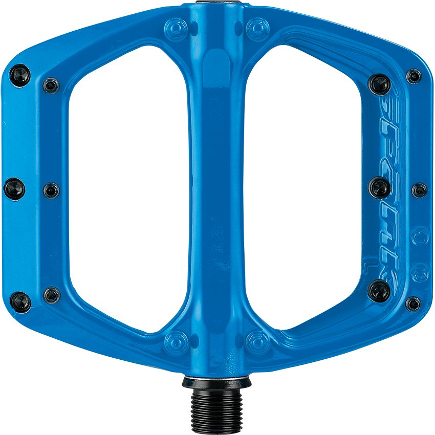 Spank Spoon DC Flat Pedale bright blue