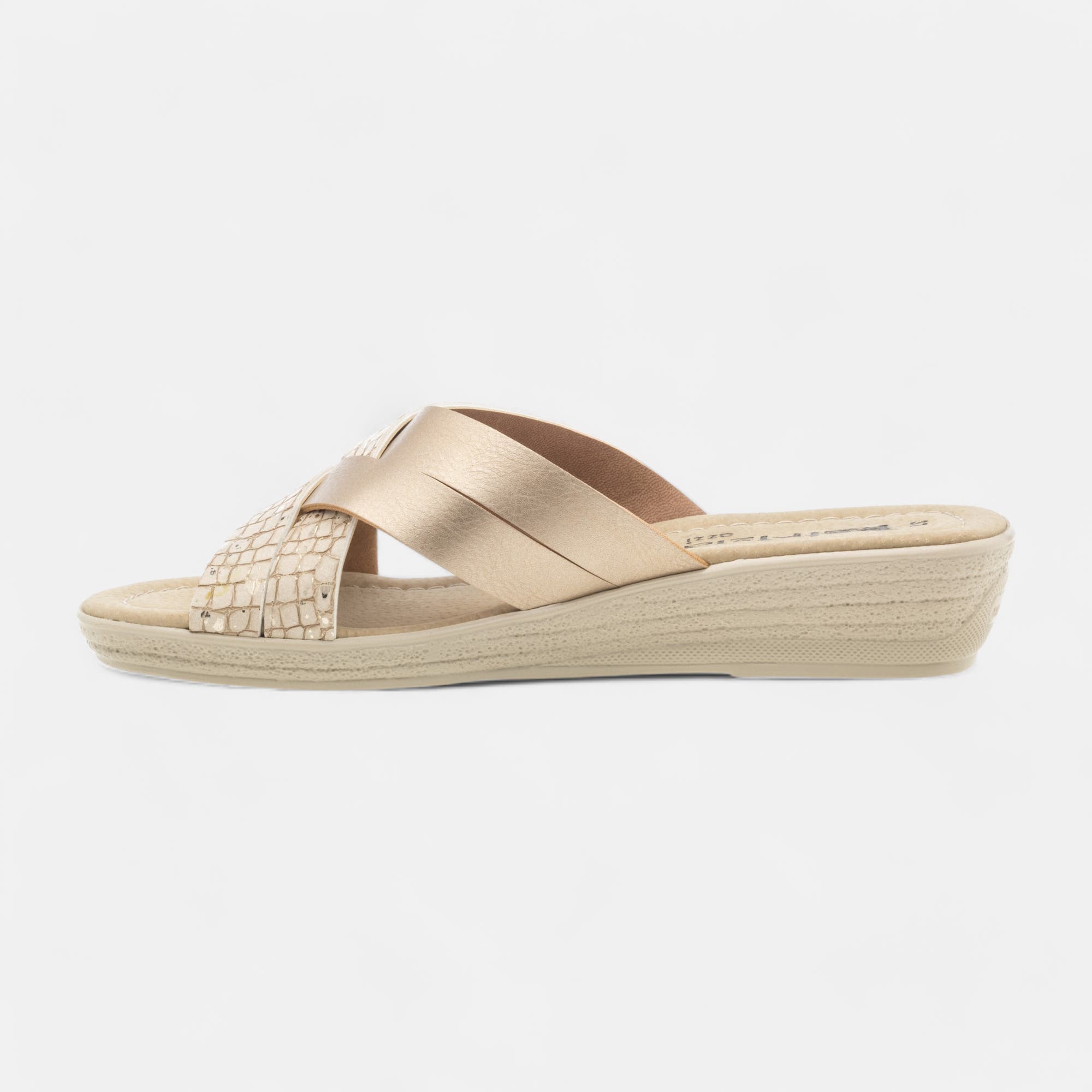 Pantoufles sabots Femme or