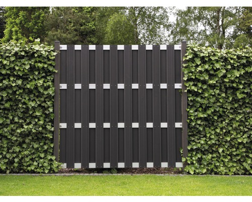 Hoofdelement GroJa Merano voorgemonteerd zonder palen, dwarsbalken zilver 180 x 180 cm antraciet