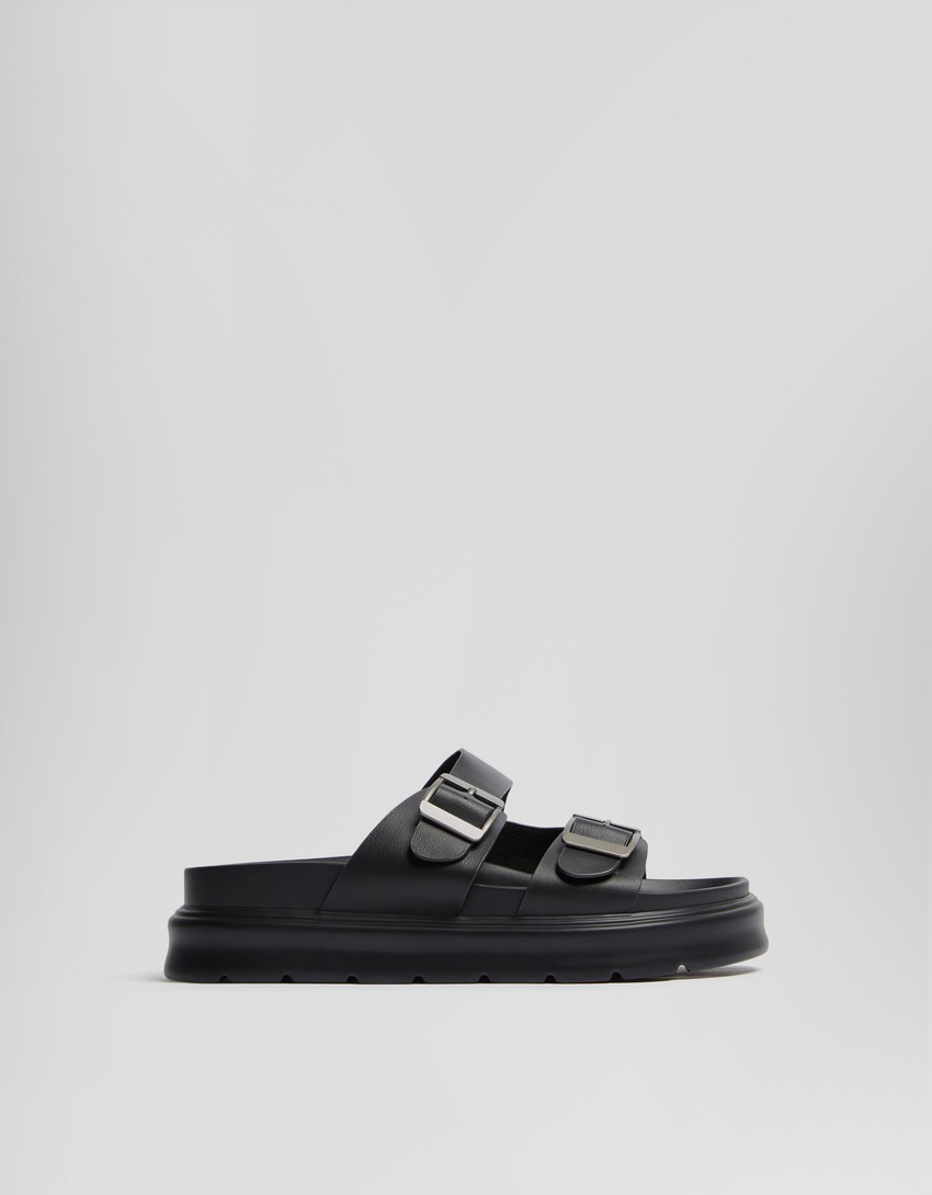 Sandálias masculinas com fivela