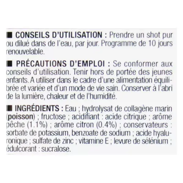 Eric Favre Beauté Pure Collagen+ Pêssego e Limão - Pacote com 3 sachês de dose única (10 sachês cada)