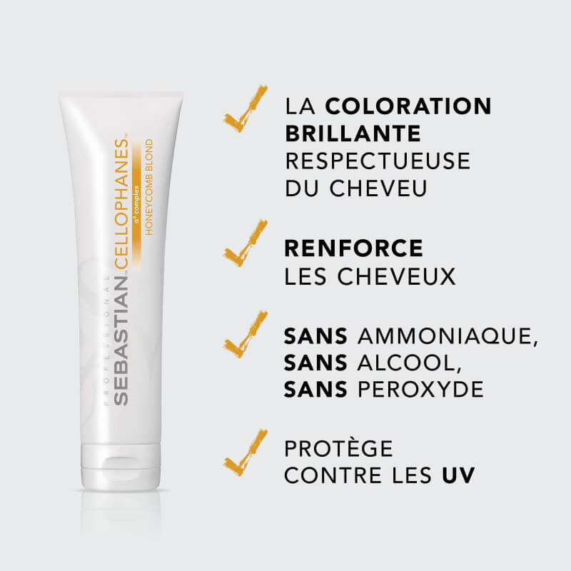 Soin colorant Cellophanes honeycomb blond Sebastian 300ML