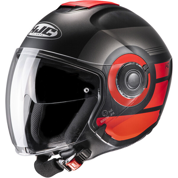 HJC - Casque i40 Spina MC1SF / Noir / Rouge / Gris
