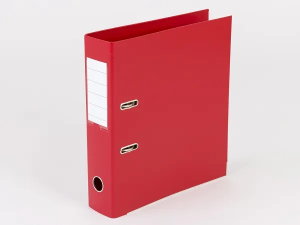 Brevordner Q-Line rød A4 metalskinne 75mm ryg - (10 stk.)