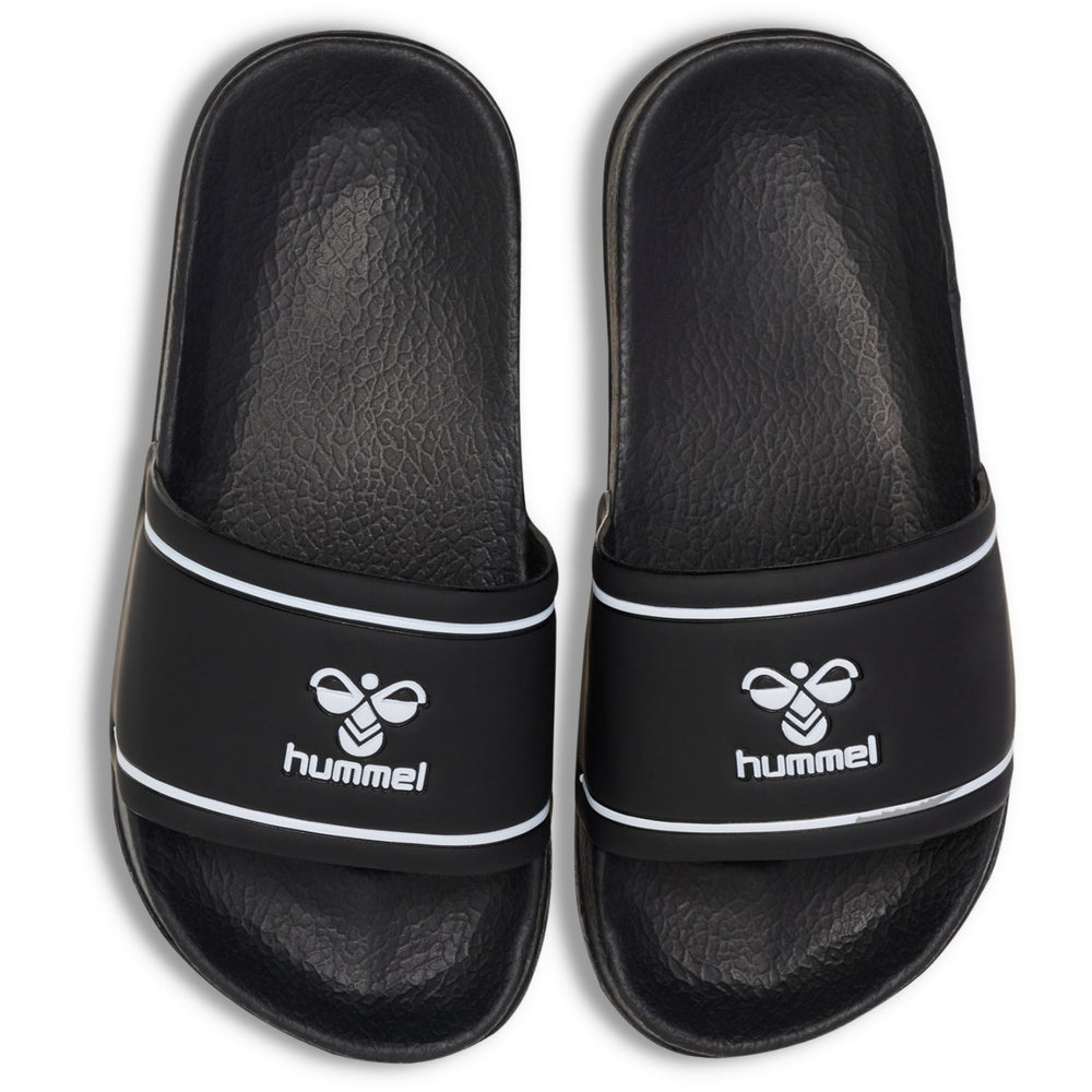 Køb Hummel Black/White Pool Slide Jr