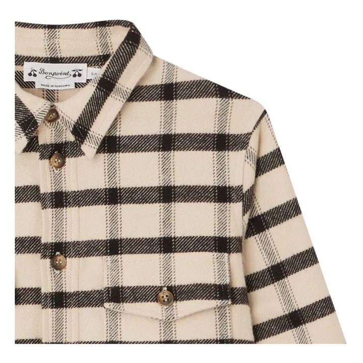 Bonpoint Chemise à Carreaux Boy | Ecru