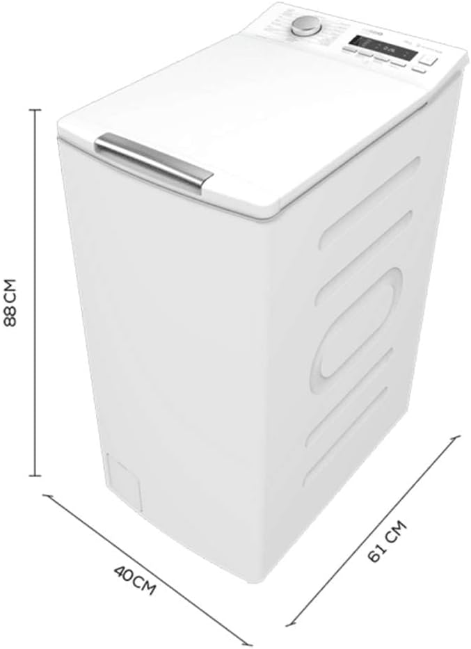 Cecotec Toplader-Waschmaschine 8 kg Bolero DressCode Top Max 80 Inverter A. 1900W, programmierbare 1300 U/min, 16 Programme, niedriger Energieverbrauch, Inverter Plus Motor, Dampfreinigung, DelayStart