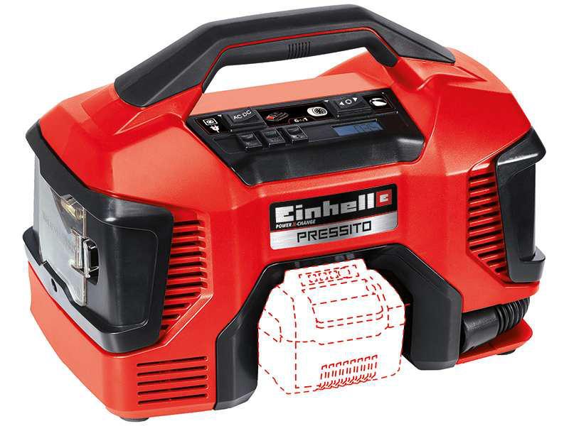 Einhell Akku-Kompressor Hybrid Pressito Solo Mitglied der Power X-Change-Familie