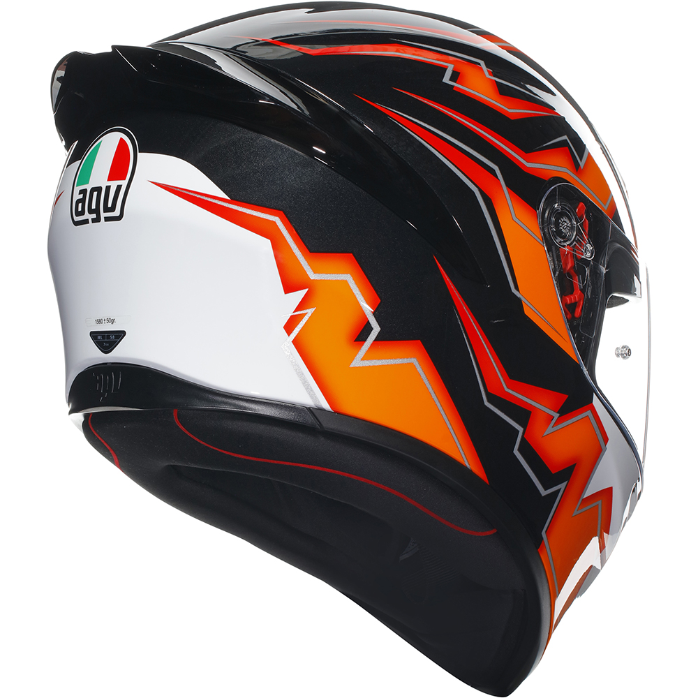 AGV - Casque K1 S Kripton Noir / Orange / Blanc