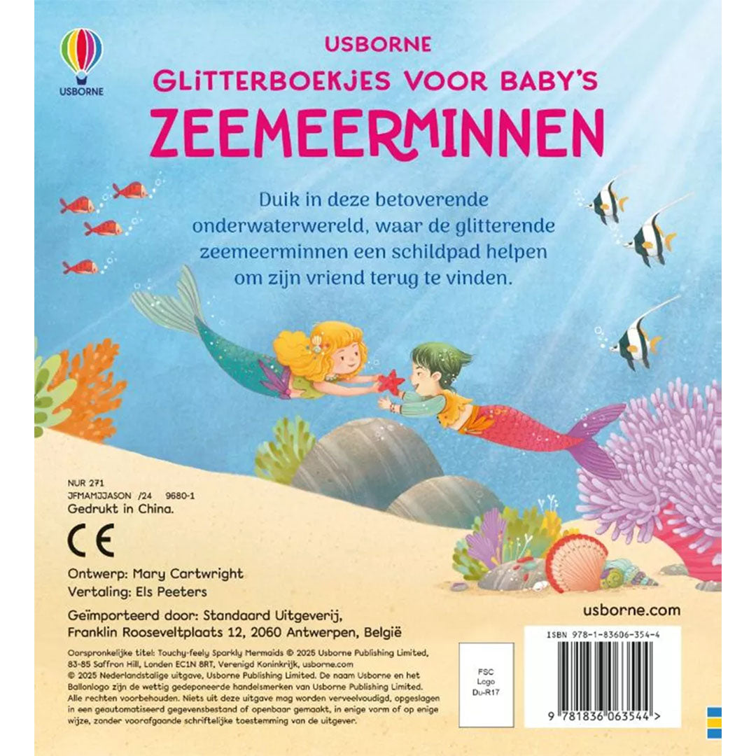uitgeverij usborne voelboek glitterboekjes voor baby's zeemeerminnen