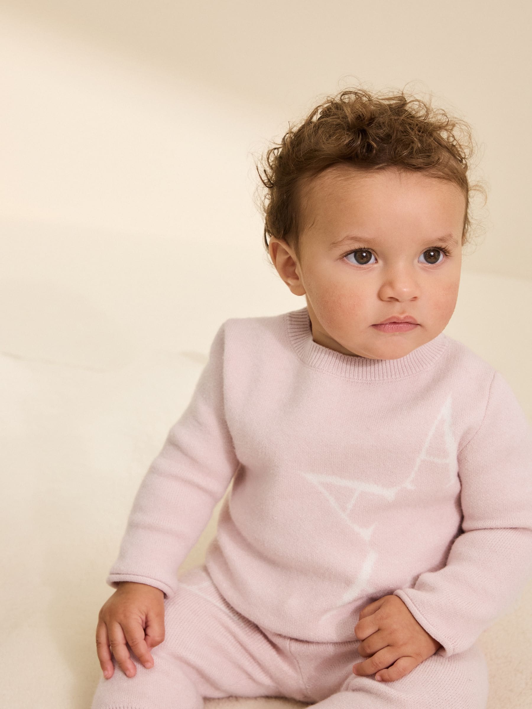 smALLSAINTS Knitted Top and Joggers Baby Girls Set