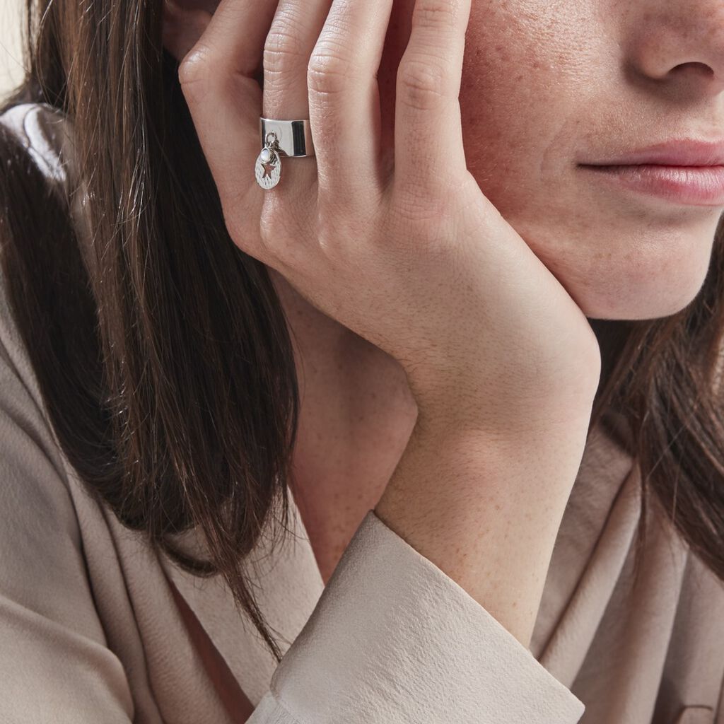 Bague Piassina Argent Blanc Nacre