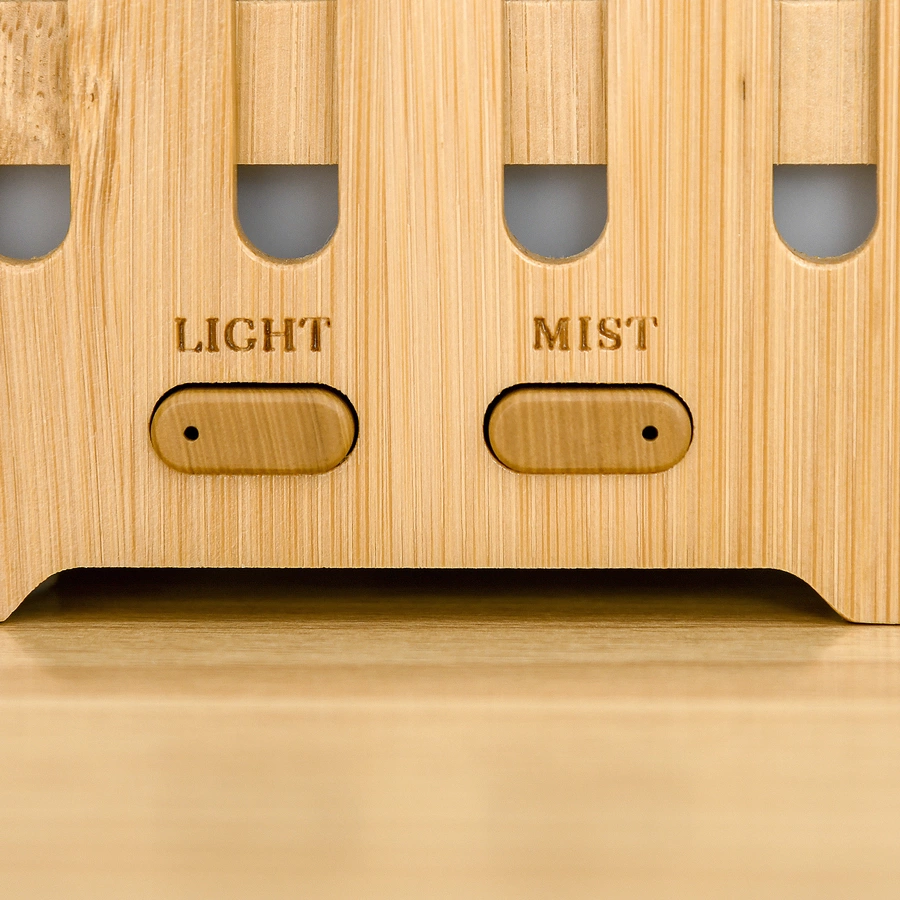 HOMCOM Aroma Diffusor für ätherische Öle, mit 7 LED Farben,  2 Sprühnebel-Modi Naturhloz