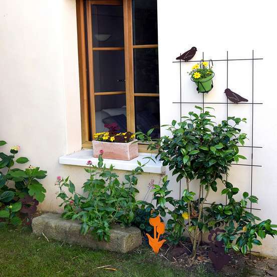 Treillage Citadin, en métal l.21 x H.100 cm