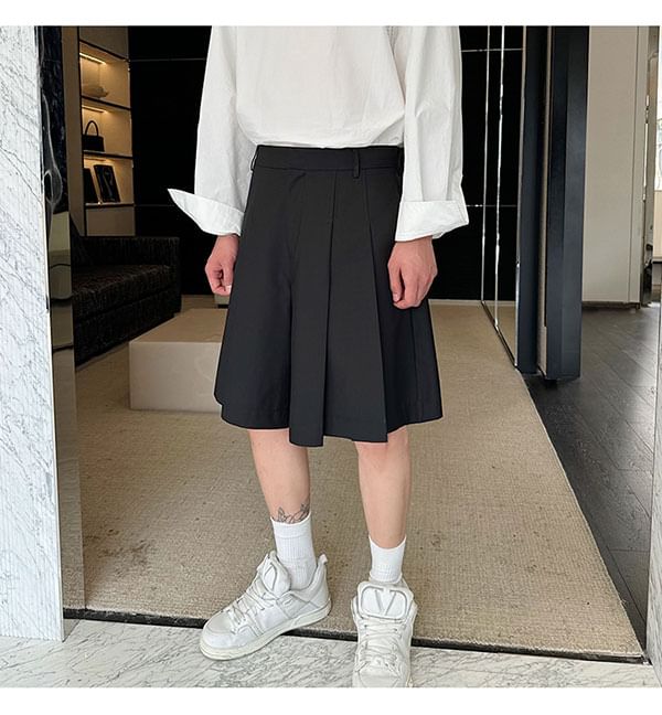 Freehop - Hoge taille effen shorts