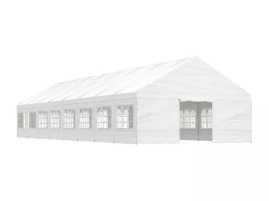 Belvédère avec toit blanc 17,84x5,88x3,75 m polyéthylène