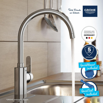 GROHE Get éénhendel keukenkraan met hoge uitloop Chroom