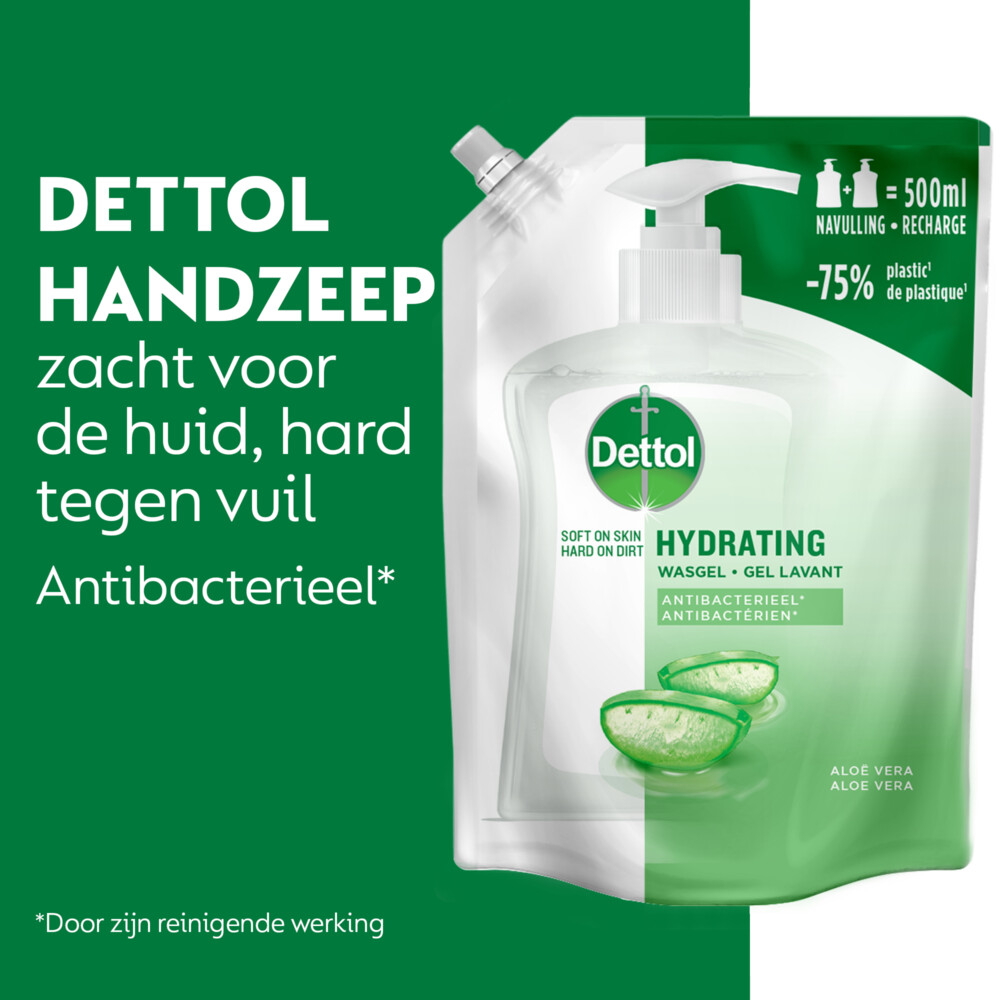 Dettol Refill Handzeep Hydrating Aloe Vera500 ml