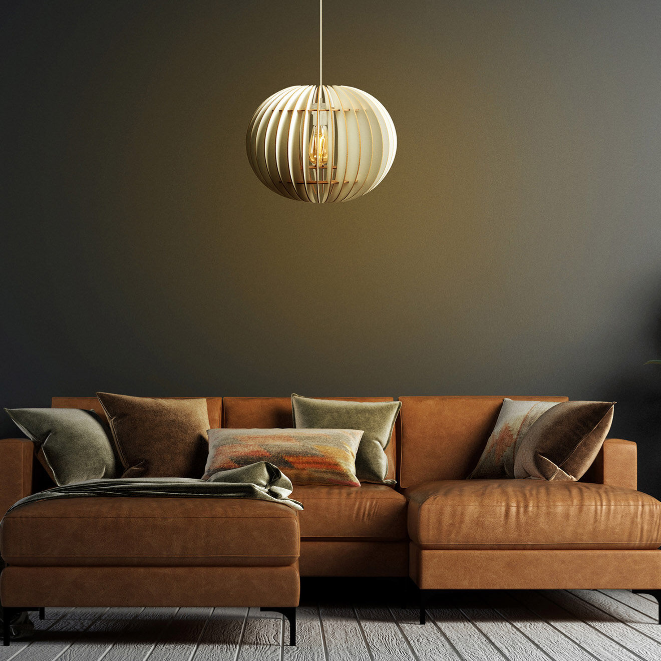 Opviq Suspension Sphere big blanche - 33x36 cm