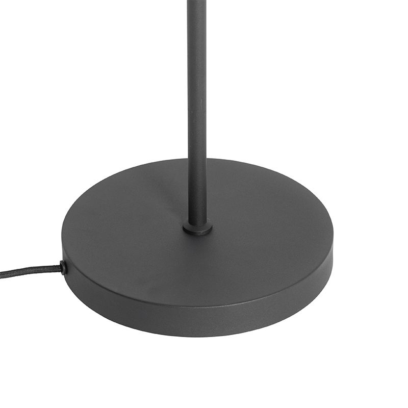 Design vloerlamp zwart met goud 3-lichts - Noud