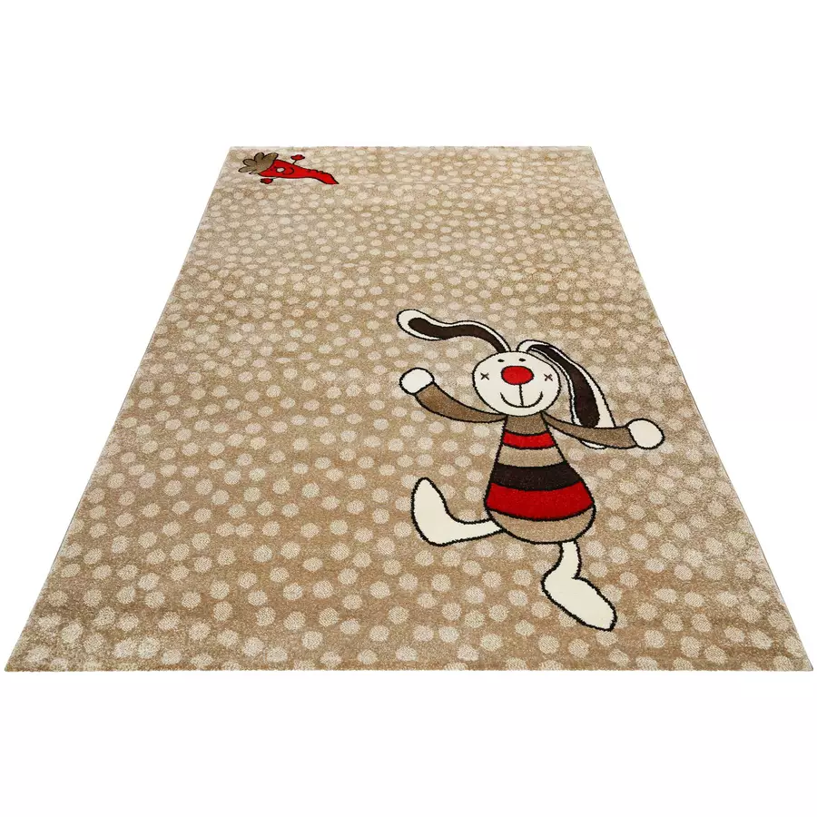 Sigikid Kinderteppich Rainbow Rabbit beige