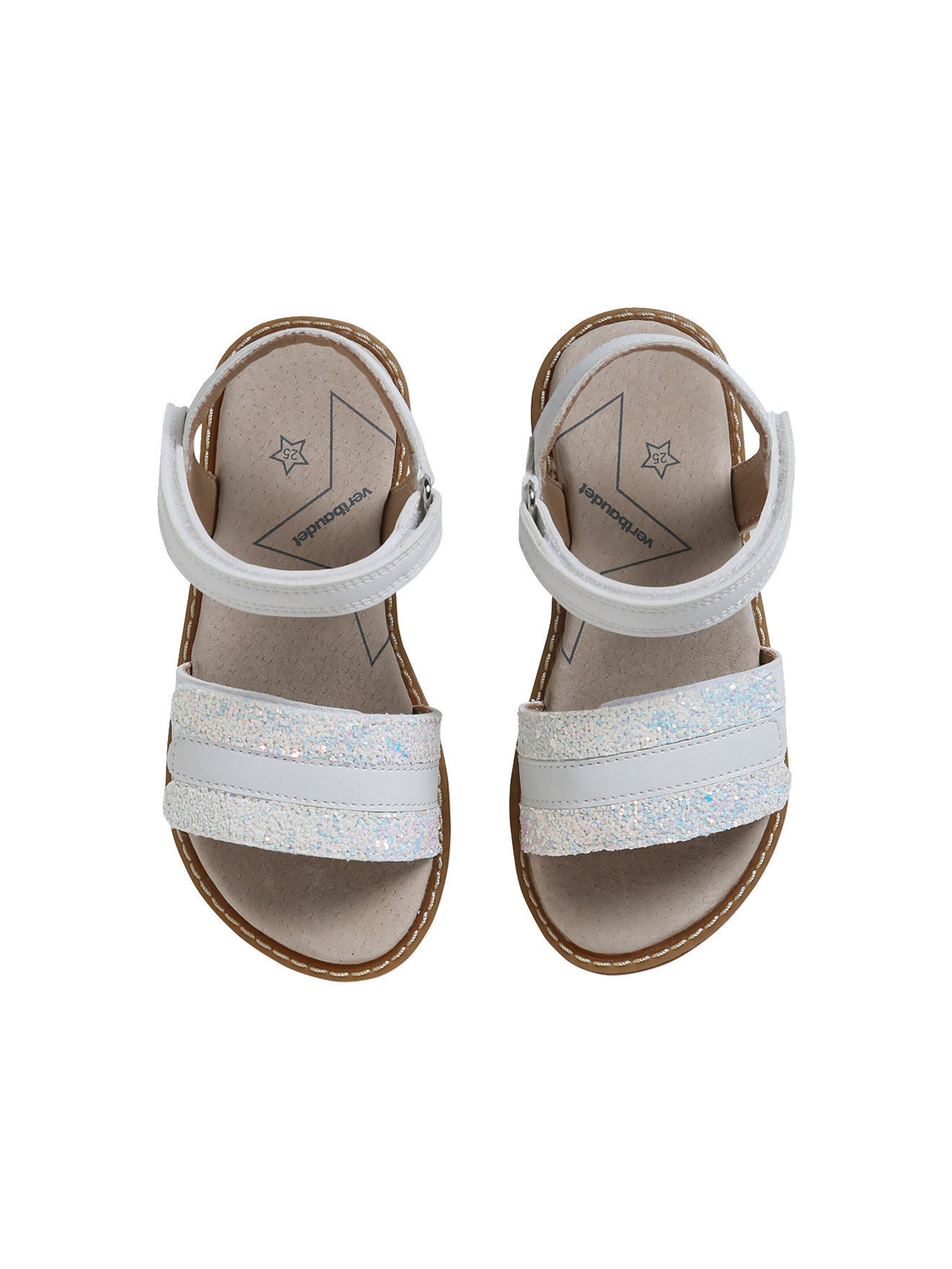 Vertbaudet Kinder Klett-Sandalen mit Anziehtrick weiß