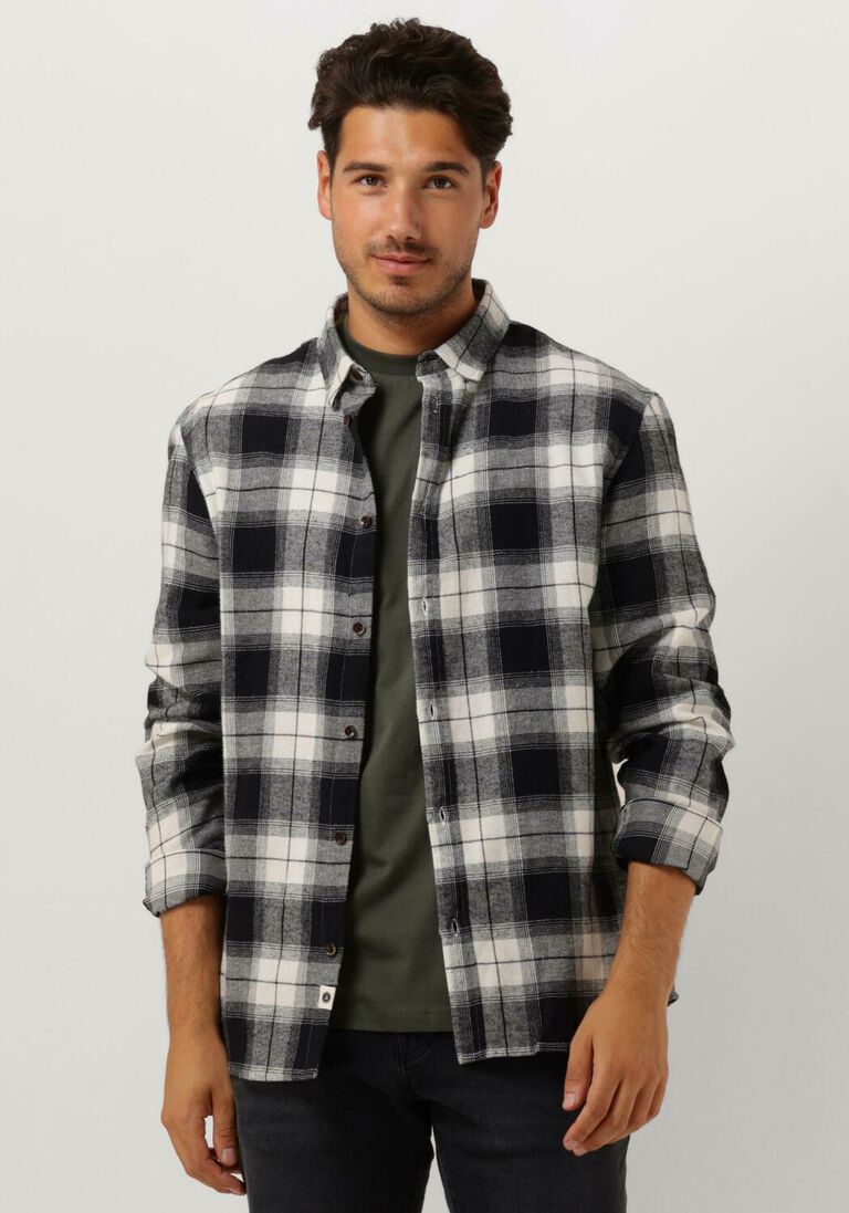 ANERKJENDT zwarte anerkjendt casual overhemd akleif flannel check shirt