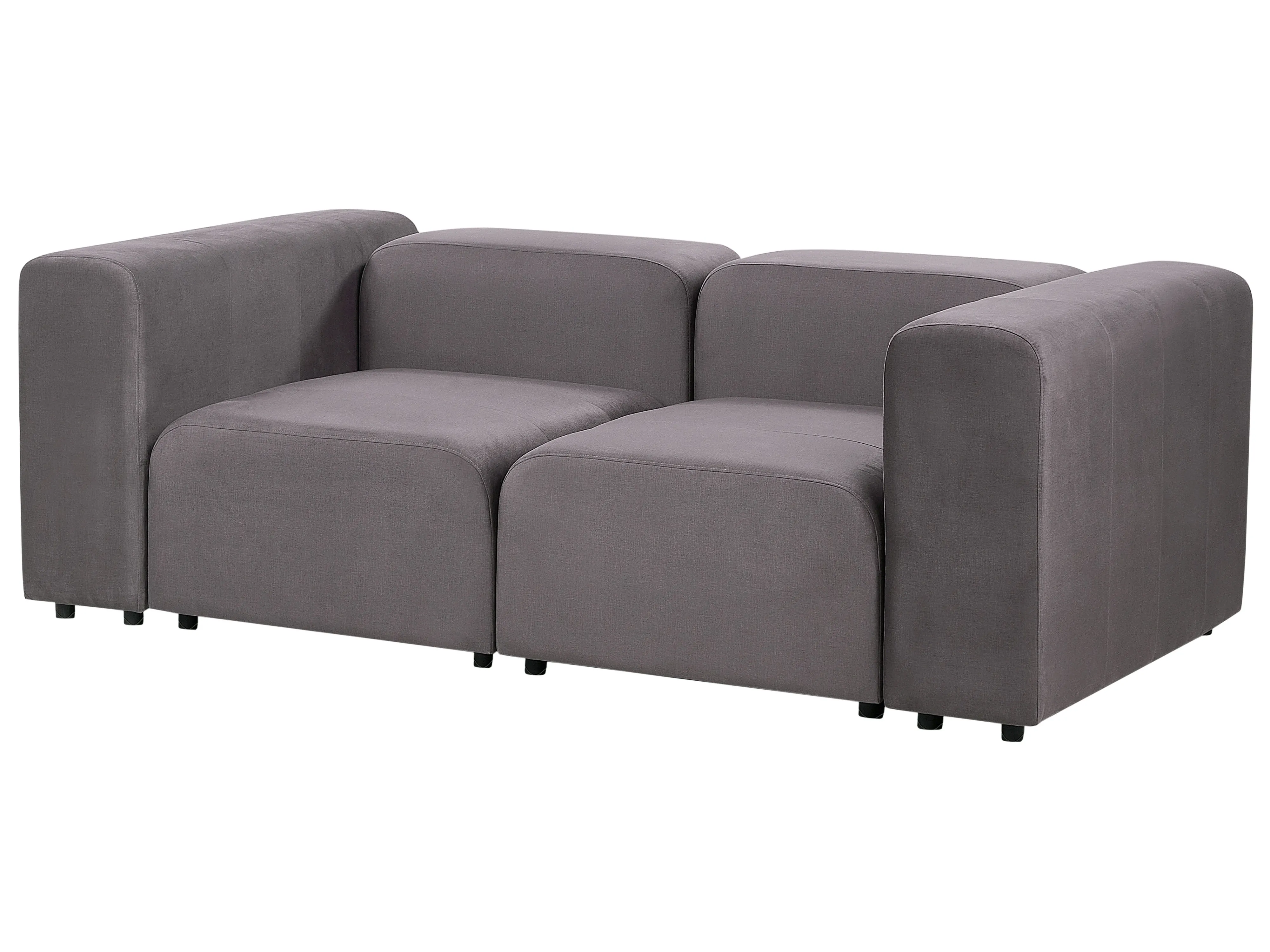 Modulaire bank 2-zits FALSTERBO Fluweel Donkergrijs