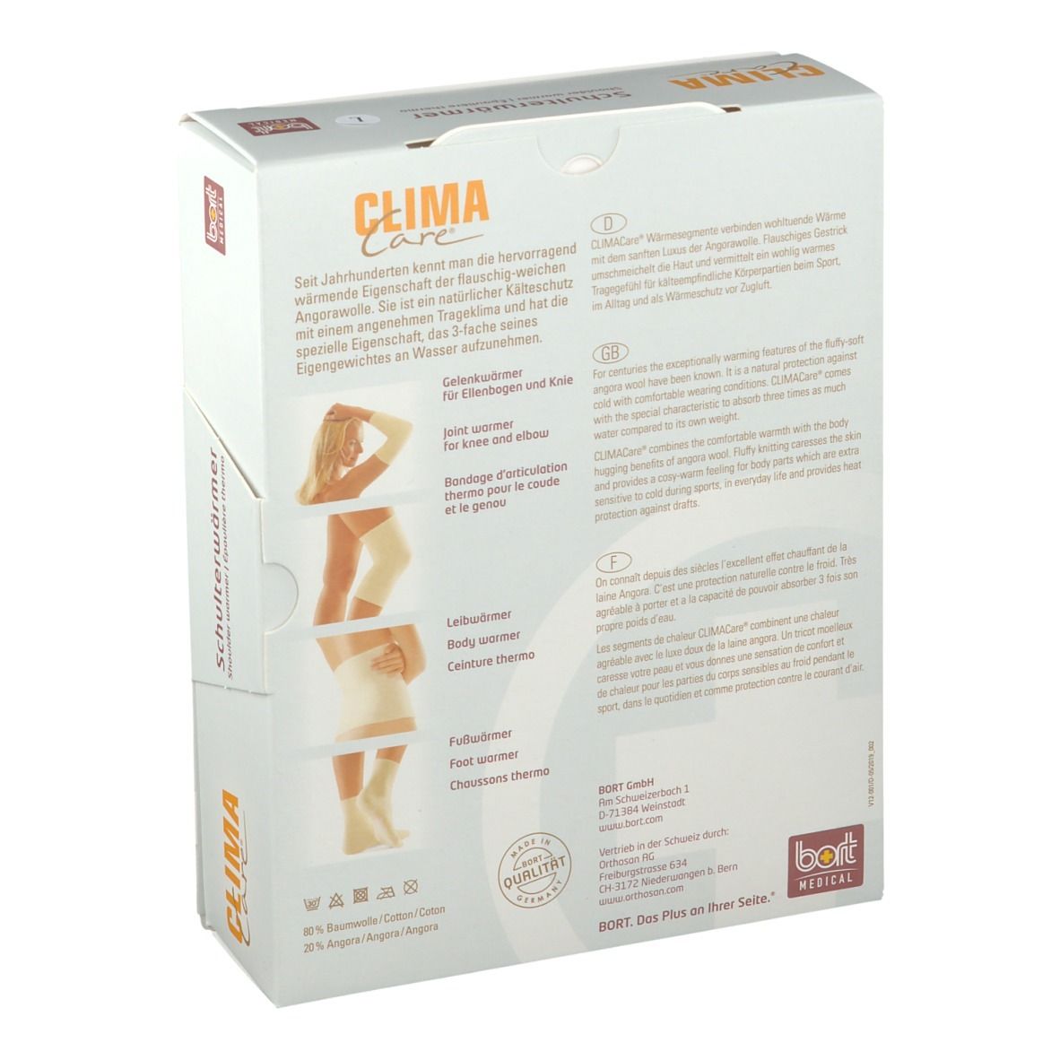BORT CLIMACare® Schulterwärmer Gr. L weiß