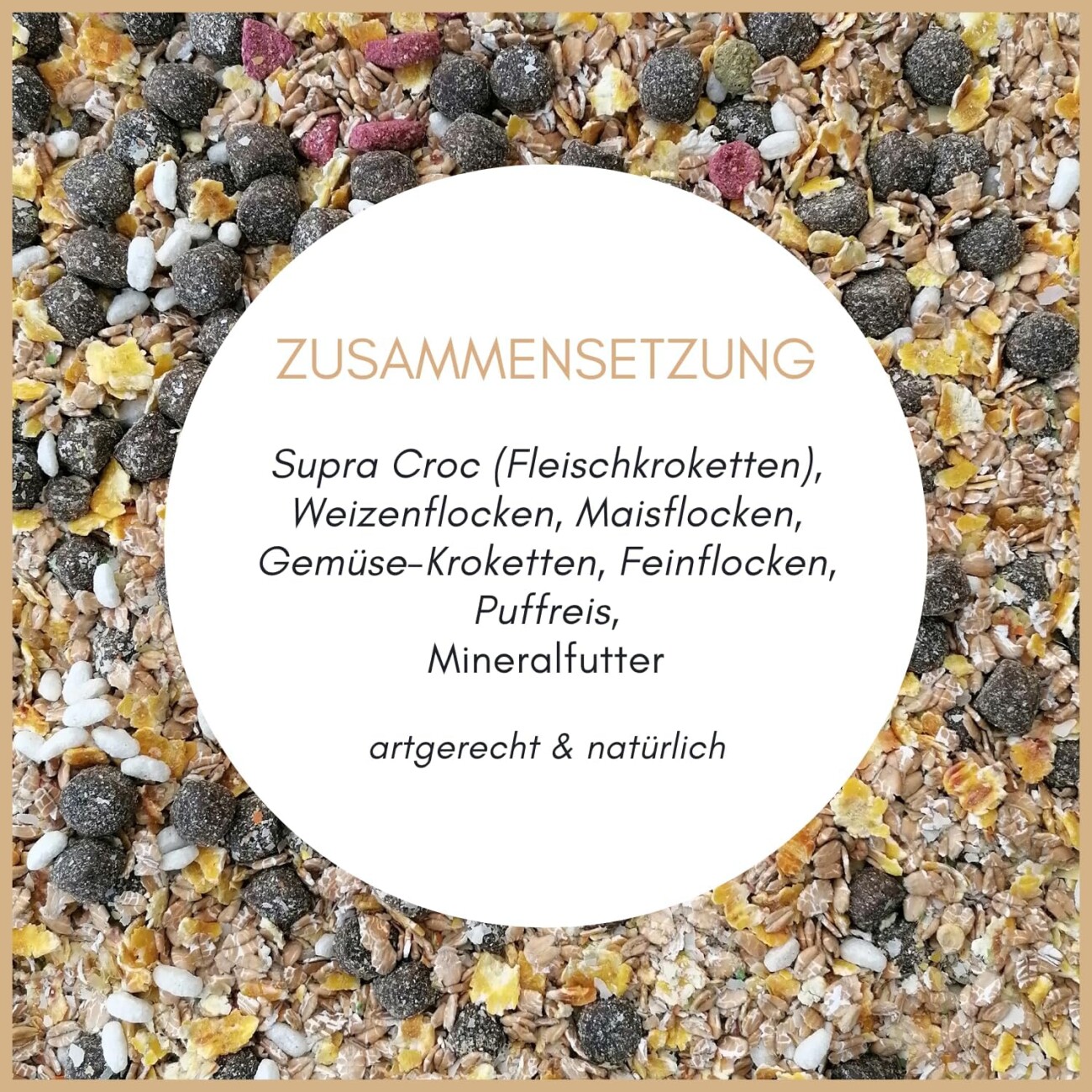 Supravit Flockenmix Plus für Hunde - schmackhafte Flockenmischung für deinen Hund - optimale Ergänzung zur Fleischfütterung, Hundewurst oder Trockenfleisch… 5 kg