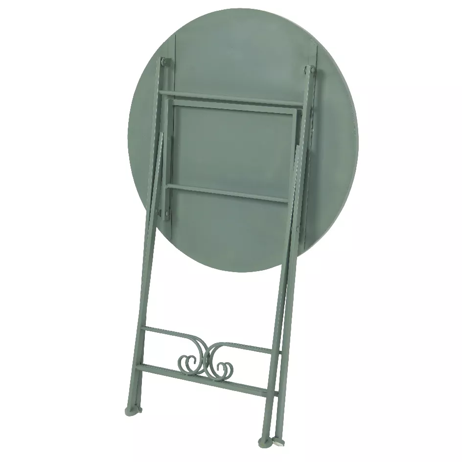 Table bistro ronde pliable mosaïque Cancùn Vert sauge