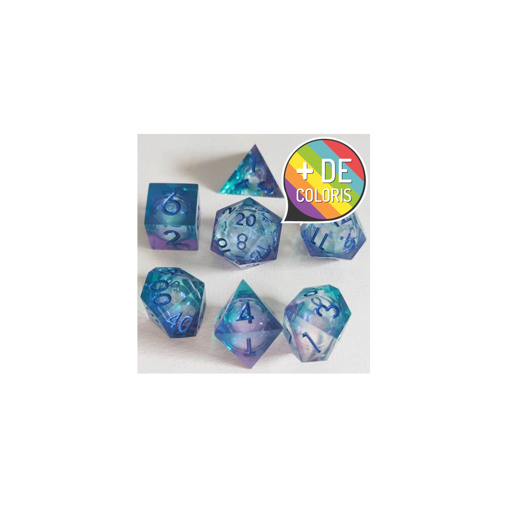 Set de 7 Dés JDR Répliquant : Stardust