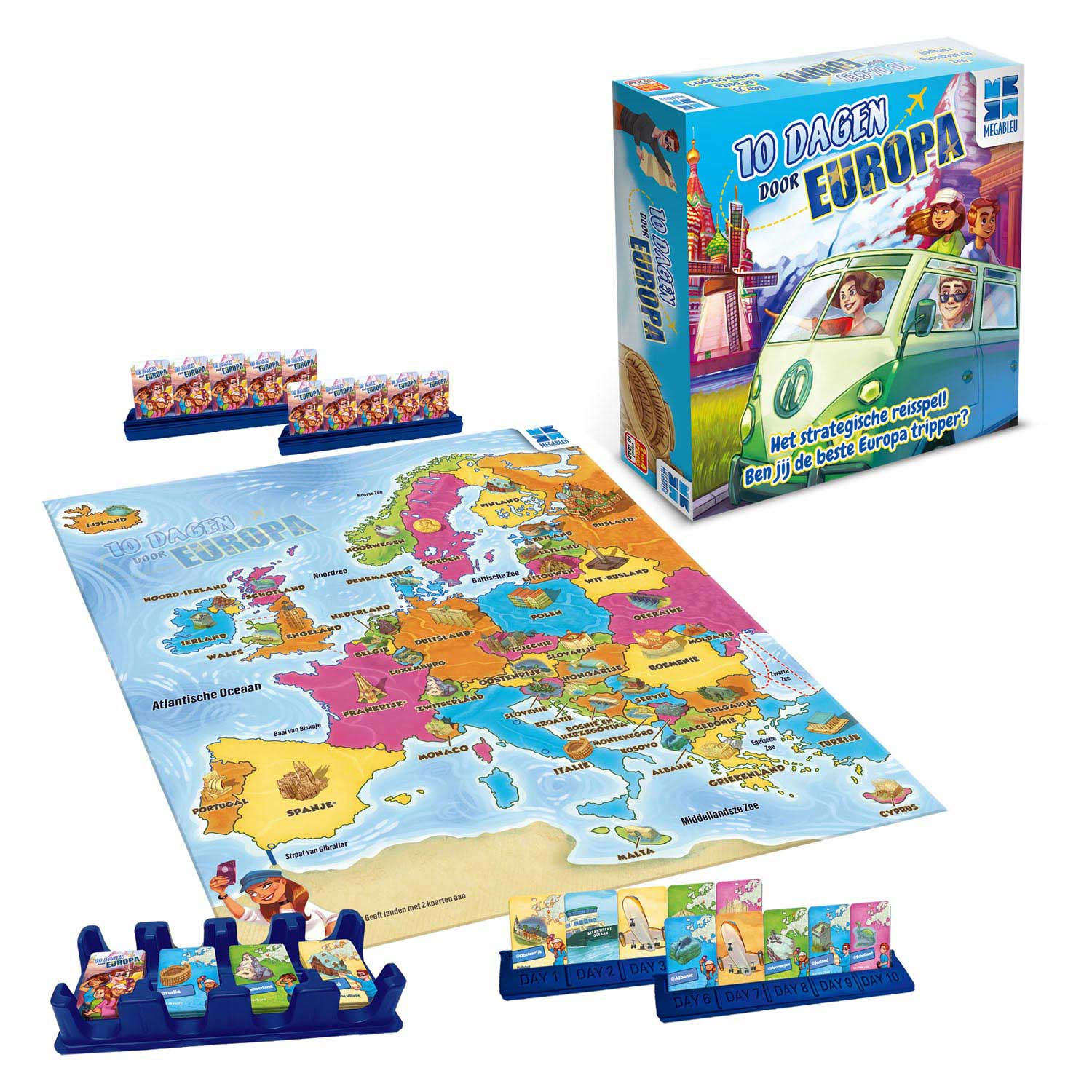 Megableu 10 Dagen door Europa- Bordspel