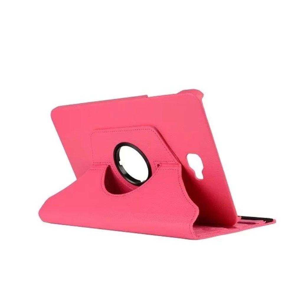Samsung Galaxy Tab A 10.1 (2016) Leder Flipcase Tasche   360 Grad Drehfunktion Litchi Look - Pink