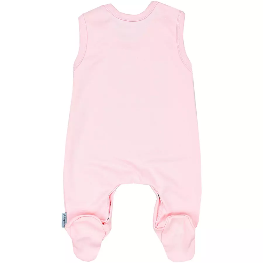 TupTam Baby Strampler mit Aufdruck Spruch 5er Pack apricot