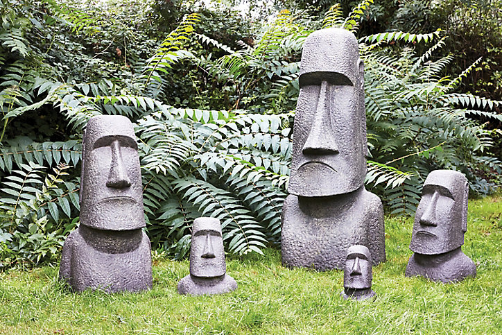Statue Moaï Penez Herman 7073379 en pierre constituée H.100 cm
