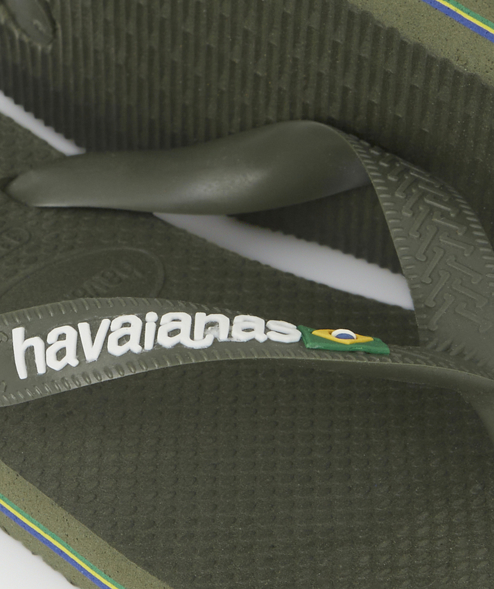 HAVAIANASTONGS GARÇON KAKI AVEC LOGO BRÉSIL