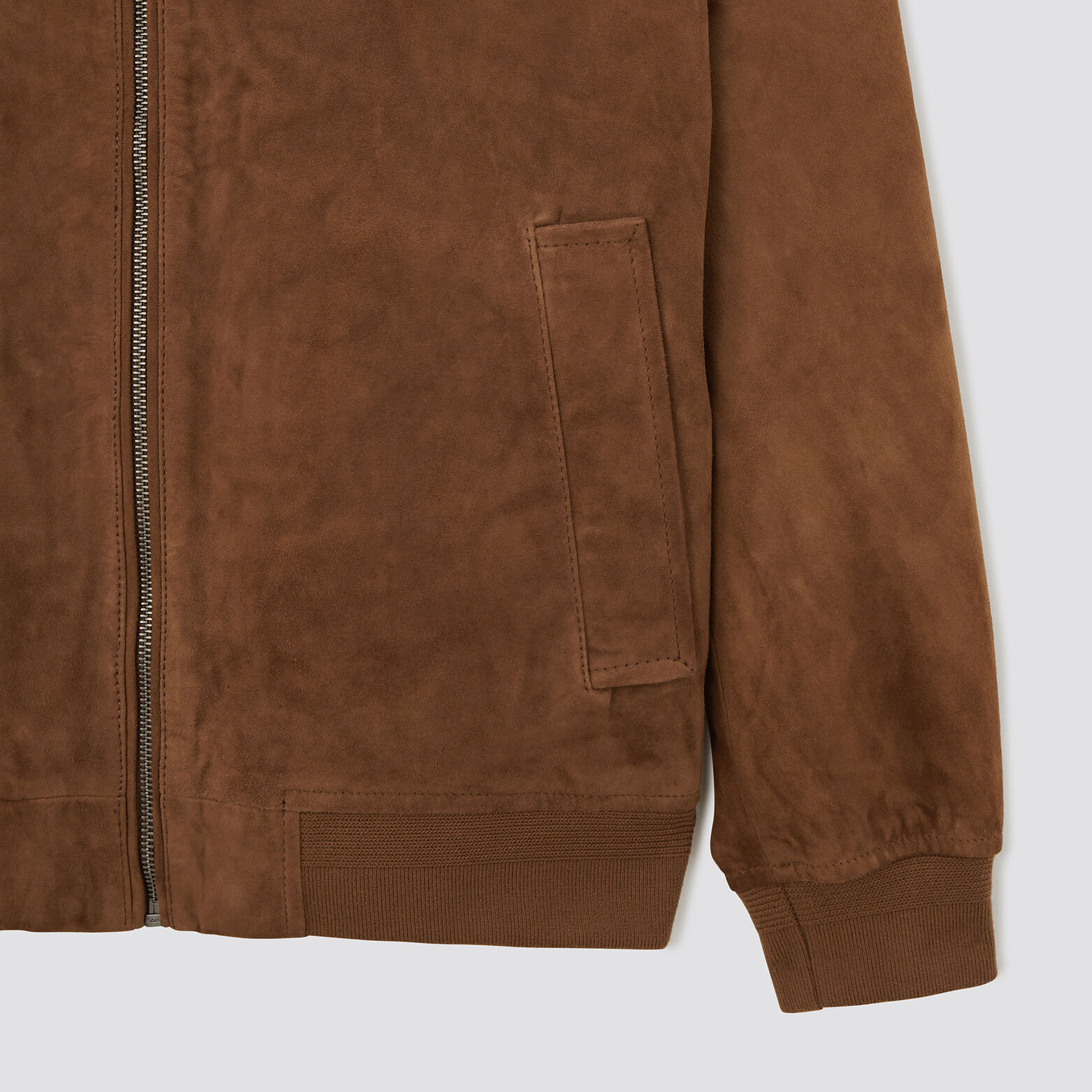 Blouson en cuir Camel