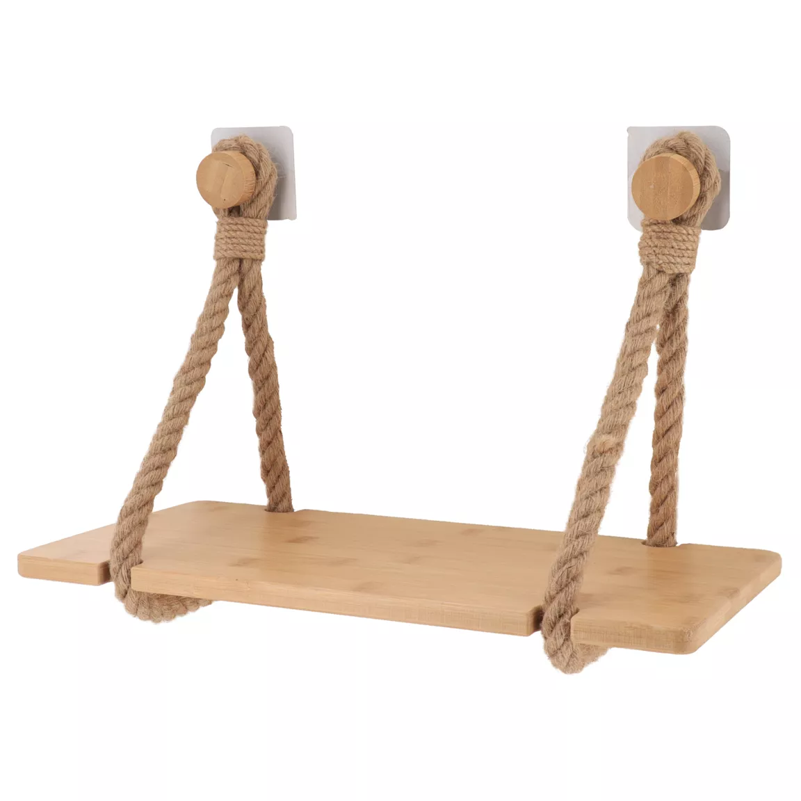 Etagère adhésive bambou (40 x H20 cm) Cordes Naturel