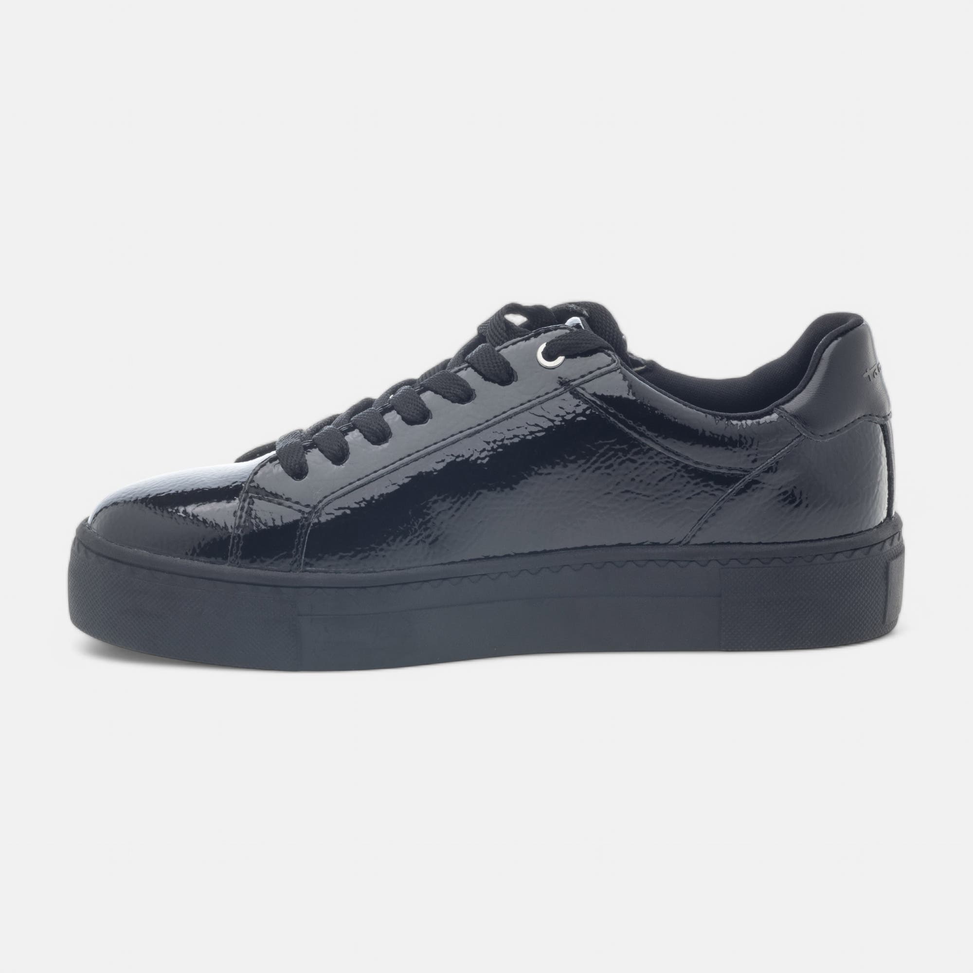 Baskets basses Femme noir vernis