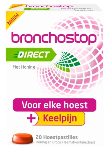 Bronchostop Direct Pastilles Honing 20st