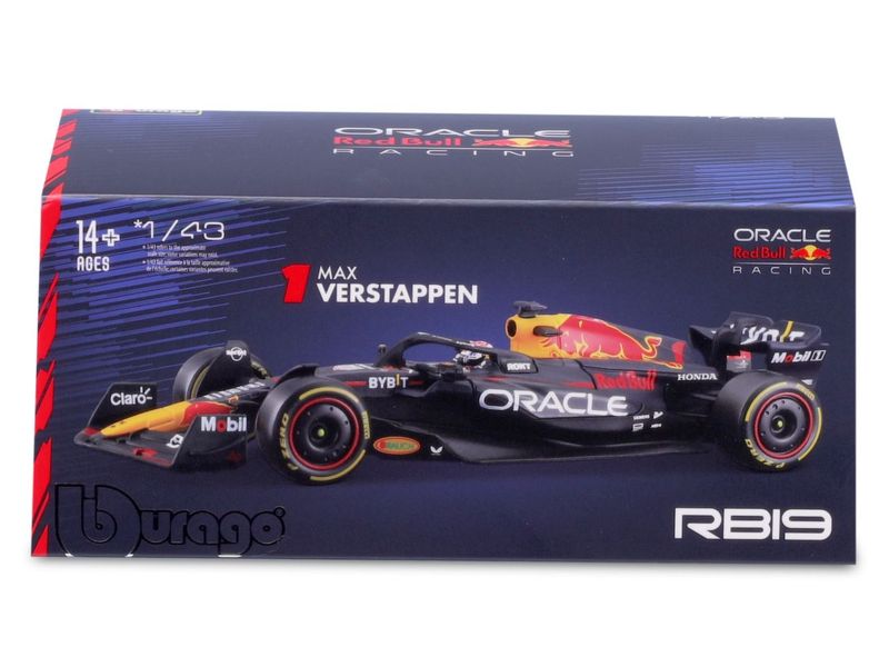 BBurago Red Bull Racing F1 RB19 Verstappen 2023 1:43 Sammlermodell im Massstab 1:43