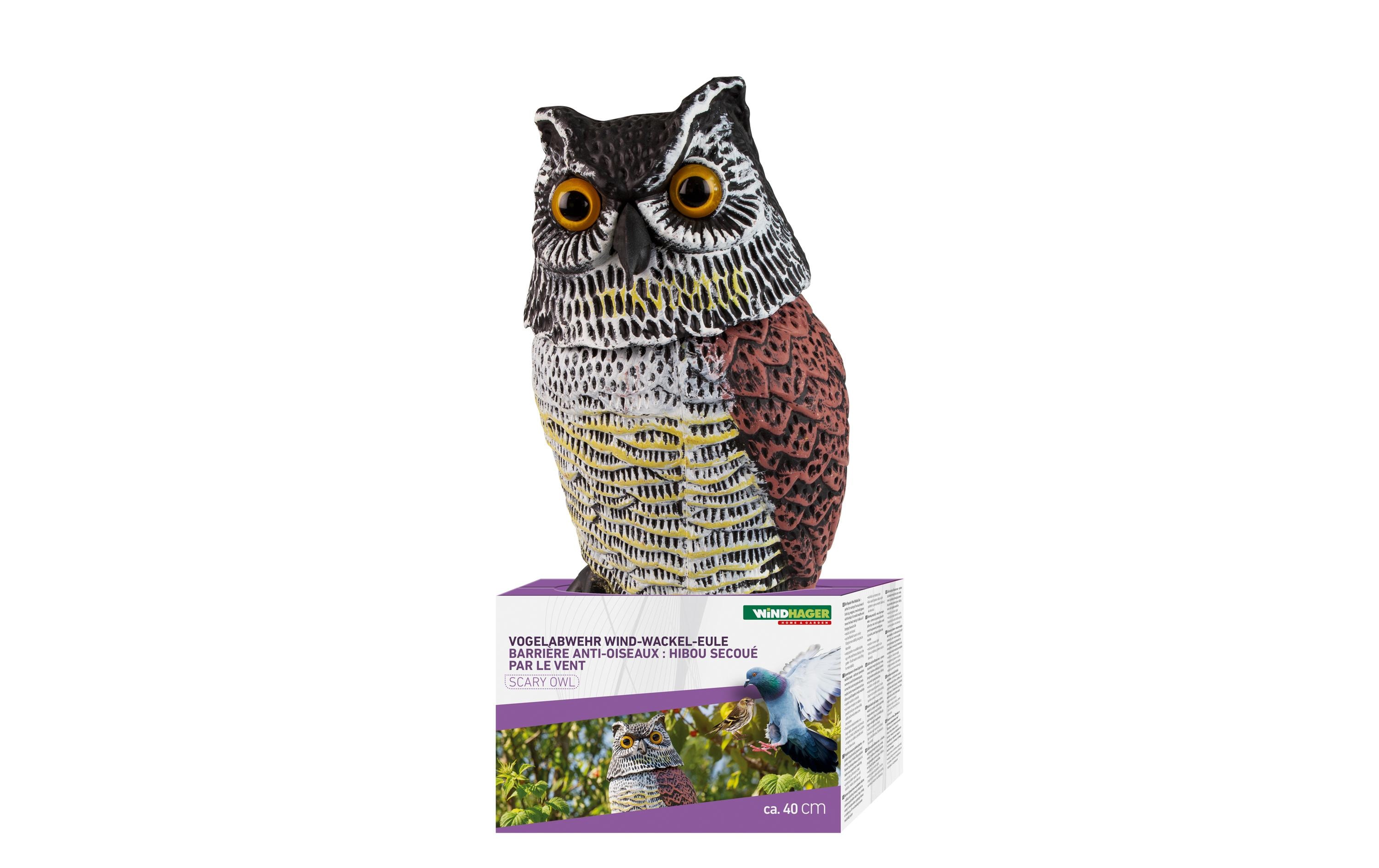 Vogel-Abwehr, Eule 1 StückVertreibt Elstern, Krähen, Raben und Tauben