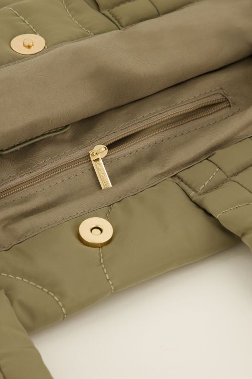 Kaki gewatteerde shopper