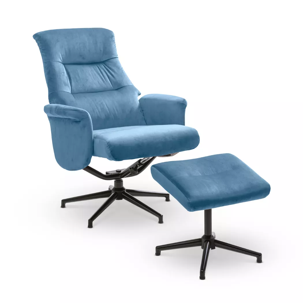 Sessel mit Hocker Roger