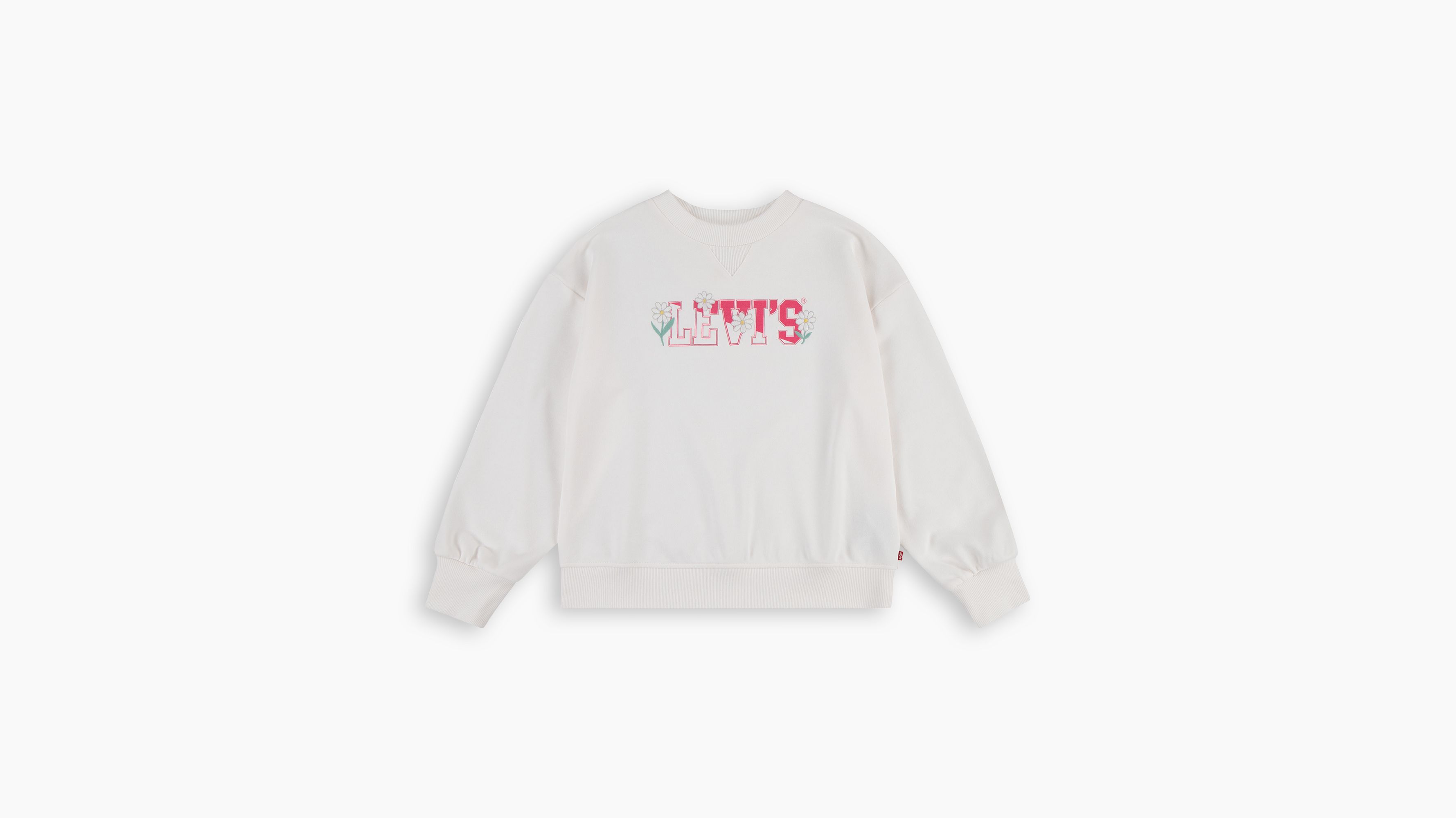 Ado sweat-shirt à col rond - Sugar Swizzle - Blanc