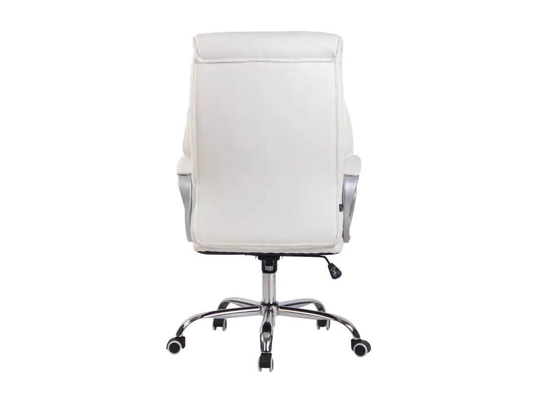 Chaise de bureau - Similicuir & Métal - Blanc - Torro