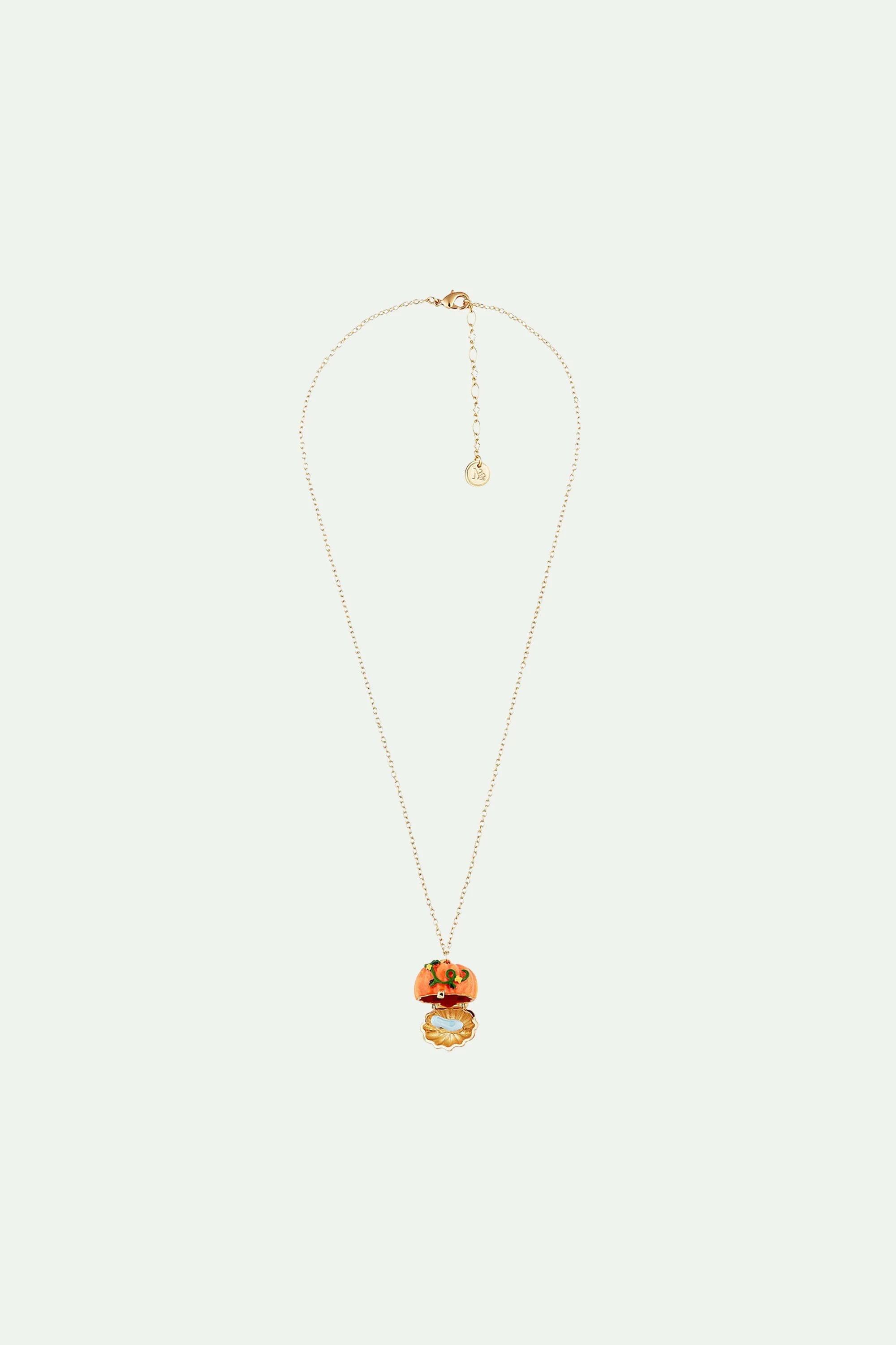 Collier secret citrouille et soulier | Orange
